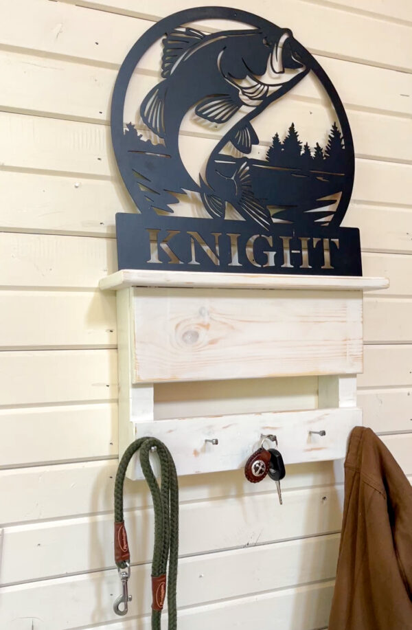 Entranceway Shelf & Key Leash Holder and Coat Rack